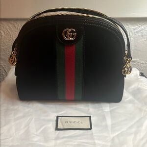 Gucci Ophidia Black and Green Women's Bag